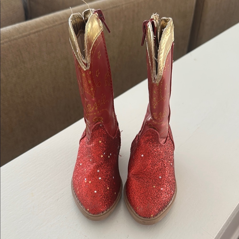 Jessie Toy Story Red Glitter Kids Boots